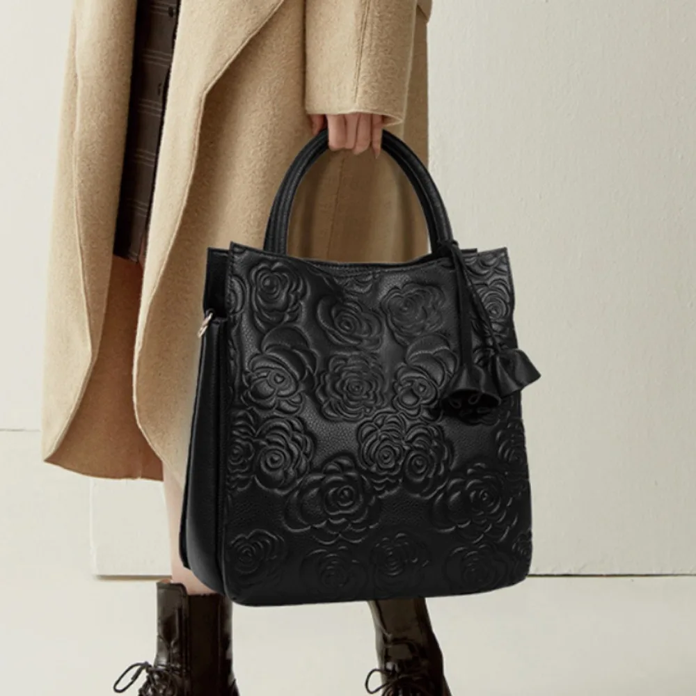 Luxury Bags That Are Vegan - Bolsa feminina floral de grande capacidade,