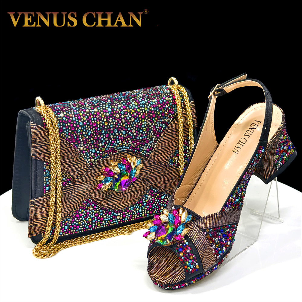 Luxury Bags Leather - Conjunto de sapatos e bolsa de