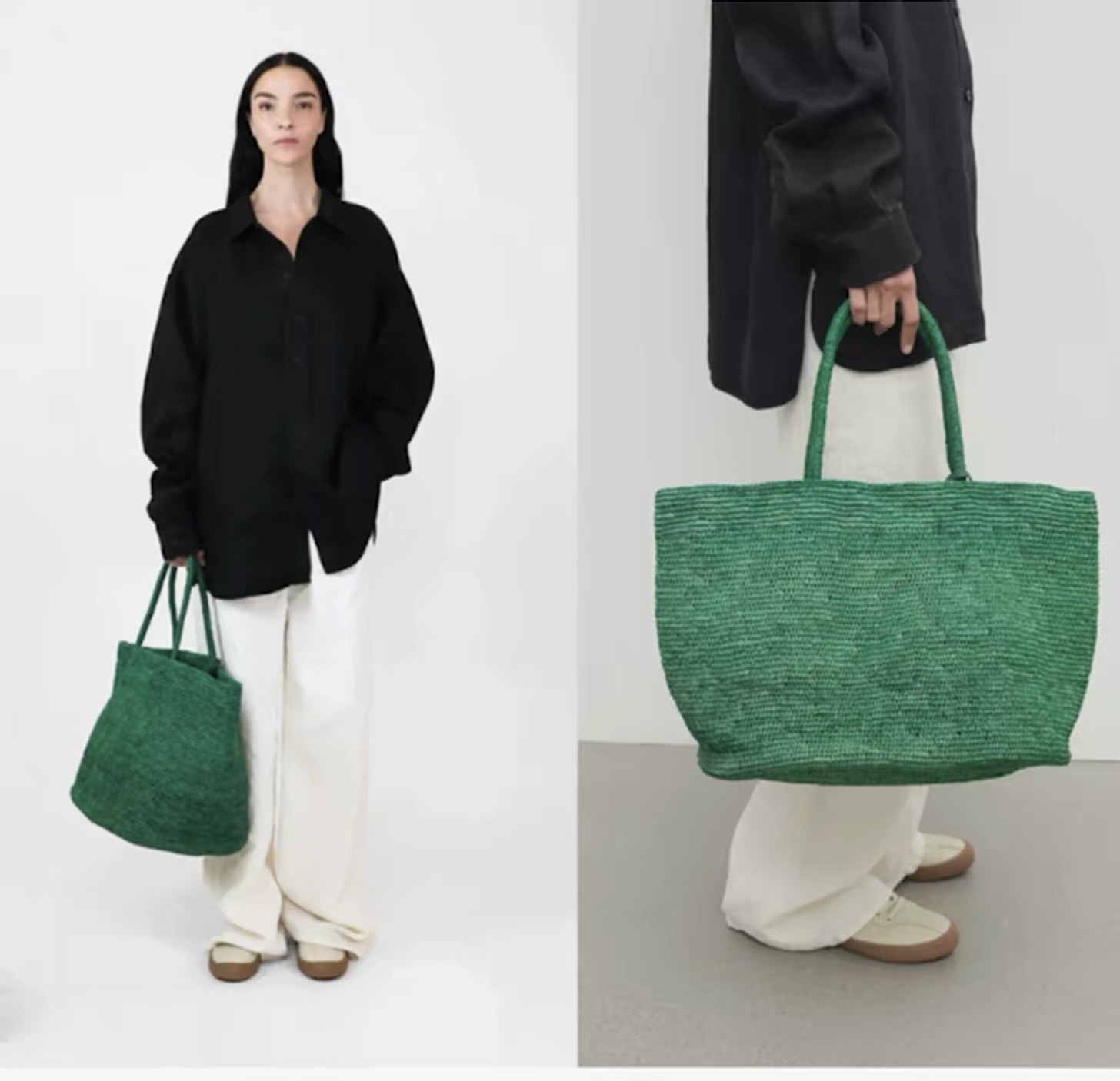 Luxury Bags Big - Nova Bolsa Tote de Ráfia Artesanal
