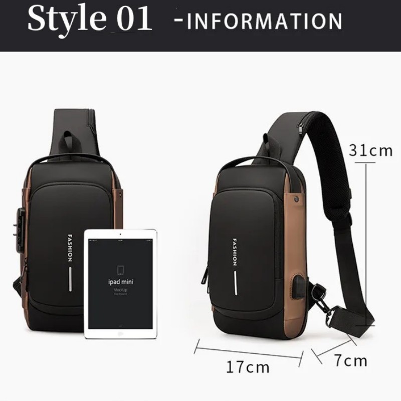 Novo saco de peito para homens - Luxury Bags Sling avaliação e preço