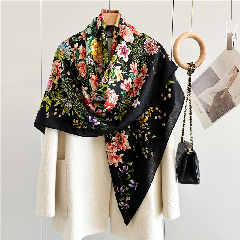 Lenço de seda de lã de inverno - Luxury Bags And Accessories avaliação e preço