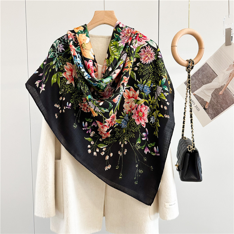 Lenço de seda de lã de inverno - Luxury Bags And Accessories avaliação e preço
