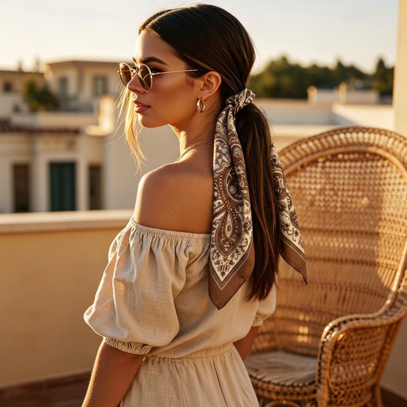 Lenço Quadrado de Cetim Luxuos - Luxury Bags And Accessories avaliação e preço