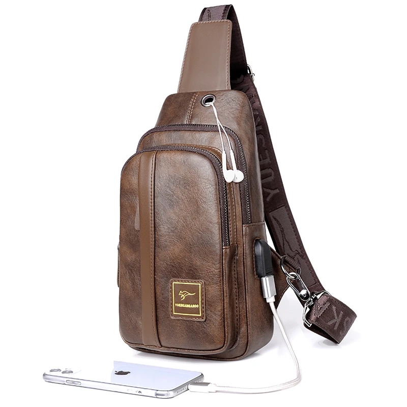 Bolsa de peito de couro cangur - Luxury Bags Sling avaliação e preço