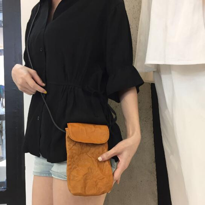 Couro genuíno saco do telefone - Luxury Bags Japan avaliação e preço