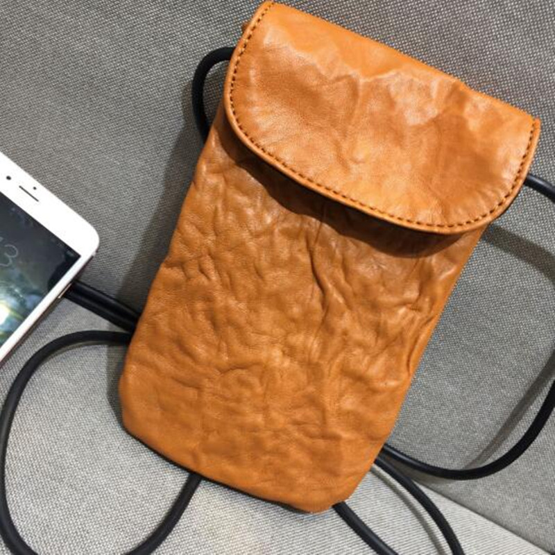 Couro genuíno saco do telefone - Luxury Bags Japan avaliação e preço